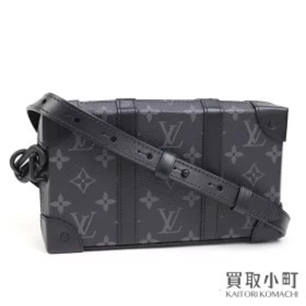 Louis Vuitton Soft Trunk Wallet Monogram Eclipse Black Shoulder Bag Body LV